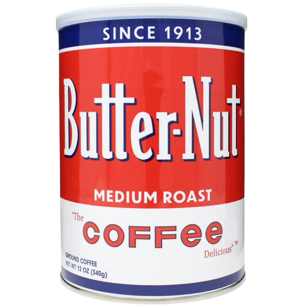 Butter-Nut Coffee Ground Can Tin Butternut